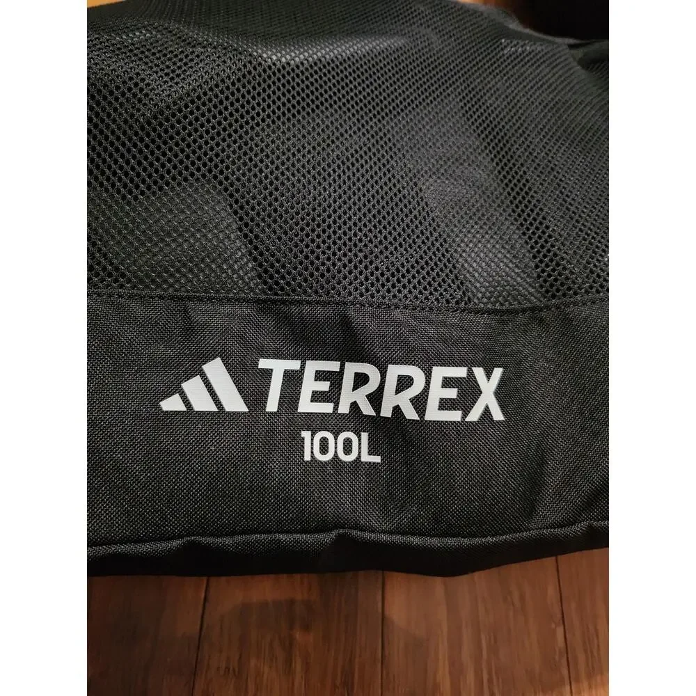adidas Terrex backpack Duffel Bag Black Adjustable Strap 100L IC5652